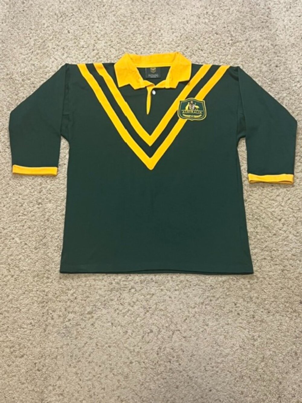 Australia NRL Heritage Green Yellow Rugby Jersey Shirt Size Medium M Wallabies